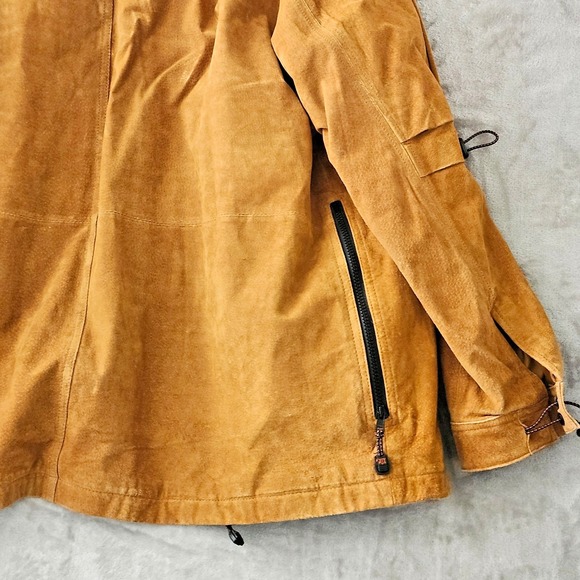 Vintage Orange M. Julian Suede Utility Zip Up Jacket Size XL Wilsons - Picture 13 of 14